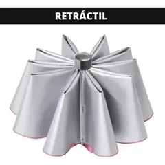 GENERICO - Paraguas Plegable Sombrilla de Mano para Sol Lluvia Guinda