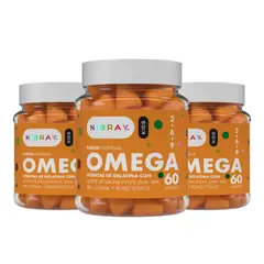 NIBRAY - Omega 3 6 y 9 DHA ARA EPA Colina y Ácido Fólico Pack 3 Frascos Kids