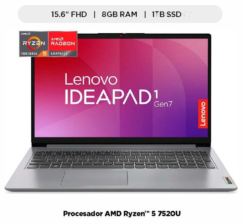IP 1 RYZEN 5 7520U 8GB DDR5 1TB SSD 15.6 FHD
