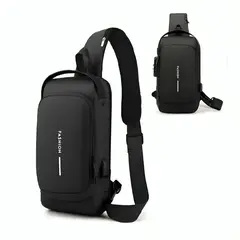 GENERICO - Morral Pechera Antirrobo Impermeable Con Puerto USB Integrado