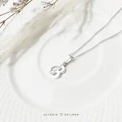JOYERIA D'PILMER - CADENA DE PLATA CON DIJE LETRA B