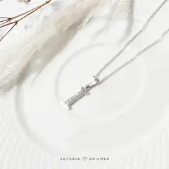 JOYERIA D'PILMER - CADENA DE PLATA CON DIJE INICIAL LETRA I