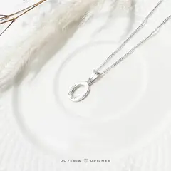 JOYERIA D'PILMER - CADENA DE PLATA CON DIJE LETRA O