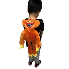 ELMEJORPRECIO - Mochila Para Niños Huggy Buggy Tipo Peluche Anaranjado