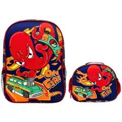 CHILDRENS CLUB - Pack Escolar Nido Mochila y Lonchera Hot Wheels
