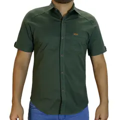 GENERICO - Camisa Drill Manga Corta Para Hombre - Verde