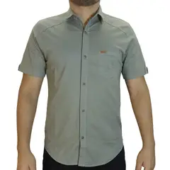 GENERICO - Camisa Drill Manga Corta Para Hombre - Verde