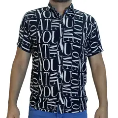 GENERICO - Camisa Kreemp Chalis Manga Corta Para Hombre - Negro