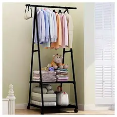 GRETAIL - Ropero Armario Closet Perchero Organizador Ropa Simple 2 Niveles YG41 Negro