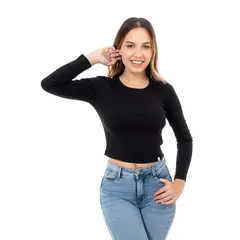 SQUEEZE - Cropp Rib Lycrado Mujer Frydey Crop
