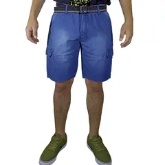 GENERICO - Bermuda Jean Moda Para Hombre - Celeste