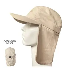 KAST PE - Sombrero Gorro Alta Proteccion Sol Cubre Nuca - Beige Crema