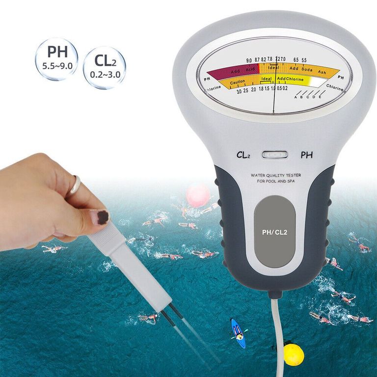 Medidor de PH y Cl2 Cloro Residual Piscina Acuario Agua