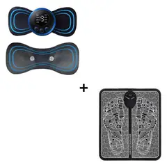 GENERICO - Combo Mini Masajeador Eléctrico Masajeador Alfombra para Pies