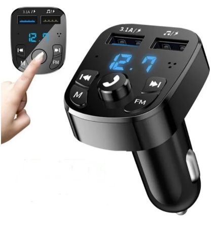 Transmisor Fm Bluetooth Cargador Usb MP3 Audio Auto