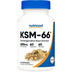 NUTRICOST - KSM66 Extracto de Raiz de Ashwagandha Ginseng indio
