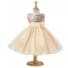 GENERICO - Vestido Niña Bebé Princess Little Golden Fiesta Birthday Genieka