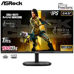 ASROCK - Monitor Gaming CL25CFF 25 Full HD IPS 100hz 1Ms AMD FreeSync
