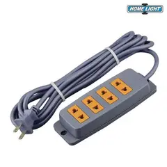 HOME LIGHT - EXTENSION CON 4 TOMAS GRIS 5M