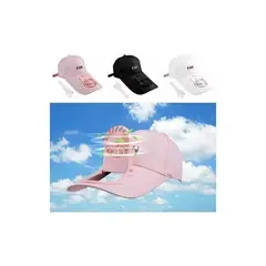 GENERICO - GORRO CON VENTILADOR RECARGABLE ROSADO