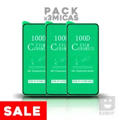 GENERICO - PACK X3 MICA CERAMICA HD BRILLO PARA SAMSUNG GALAXY A03 CORE