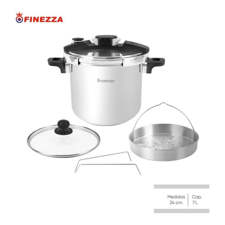 OLLA A PRESIÓN 7L DE ACERO INOXIDABLE FZ-751-AC