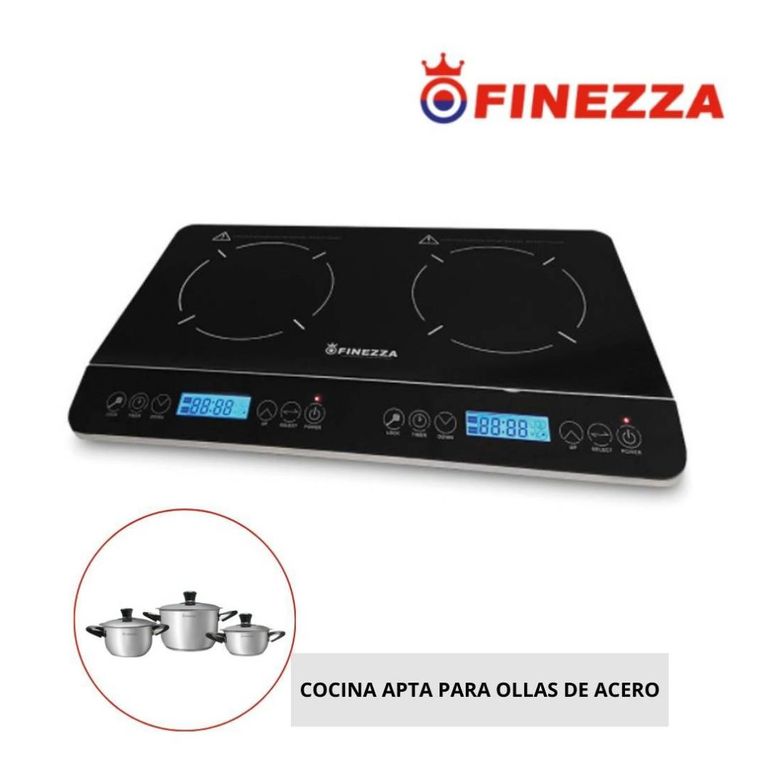 COCINA DE INDUCCIÓN DIGITAL 2 HORNILLAS