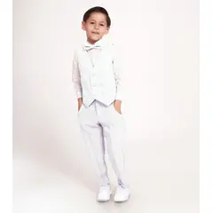 GENERICO - Conjunto traje formal niño bautizo blanco