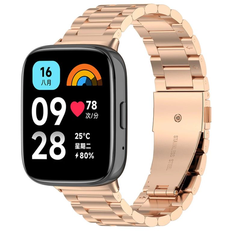 Correa Acero Eslabones para REDMI WATCH 3 ACTIVE - OroRosa