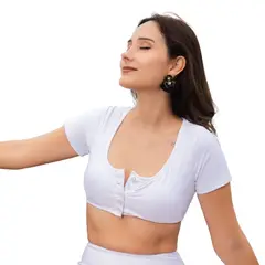 LIMA BIKINI - Top Bikini Manga Corta con Botones