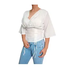 GENERICO - Blusa Mujer Bonita mangas sueltas - Nathalie Love It - Blanco