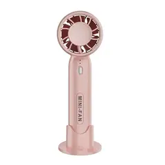 JPSYSTEMS - Ventilador de mano portátil 3 velocidades con bateria rosado
