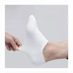 RYBIU IMPORT - Pack 6 Taloneras Algodón Blanco Hombre