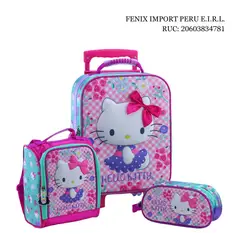 SCOOL - Set Maleta Magic Grande Eva 3D Velvet Hello Kitty