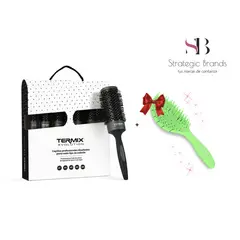 TERMIX - MALETIN X5 CEPILLOS DE CABELLO EVOL PLUS + CEPILLO DESENREDANTE VERDE