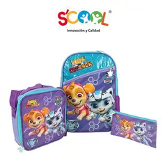 SCOOL - Set Mochila Ranger Deluxe Oficio Eva 3d Paw Patrol niña