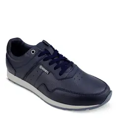 HAWERL - Zapatilla Yogi de Cuero Hombre H522 Azul