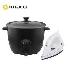 IMACO - COMBO OLLA ARROCERA 18L NEGRA PLANCHA ETA10 CON VAPOR