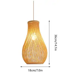 GENERICO - Lámpara colgante moderna de bambú