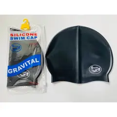 GRAVITAL - Gorro de silicona de natación Negro