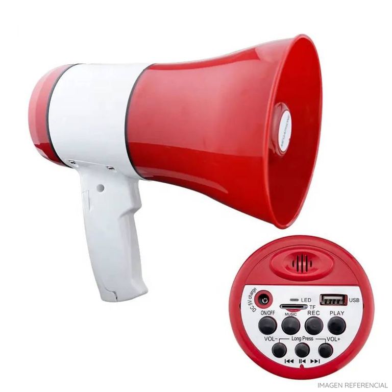 Megafono 35W recargable para eventos y reuniones color Aleatorio