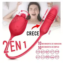 GENERICO - Vibrador 2 en 1 Consolador Dildo Lengua Penetrador Punto G