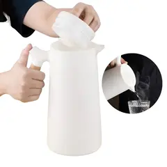 ELMEJORPRECIO - Jarra Termo Estilo Europeo De 1L Con Mango De madera Blanco