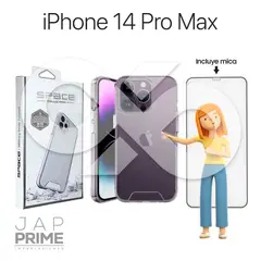 GENERICO - Case Space transparente con mica para Iphone 14 Pro Max VIP