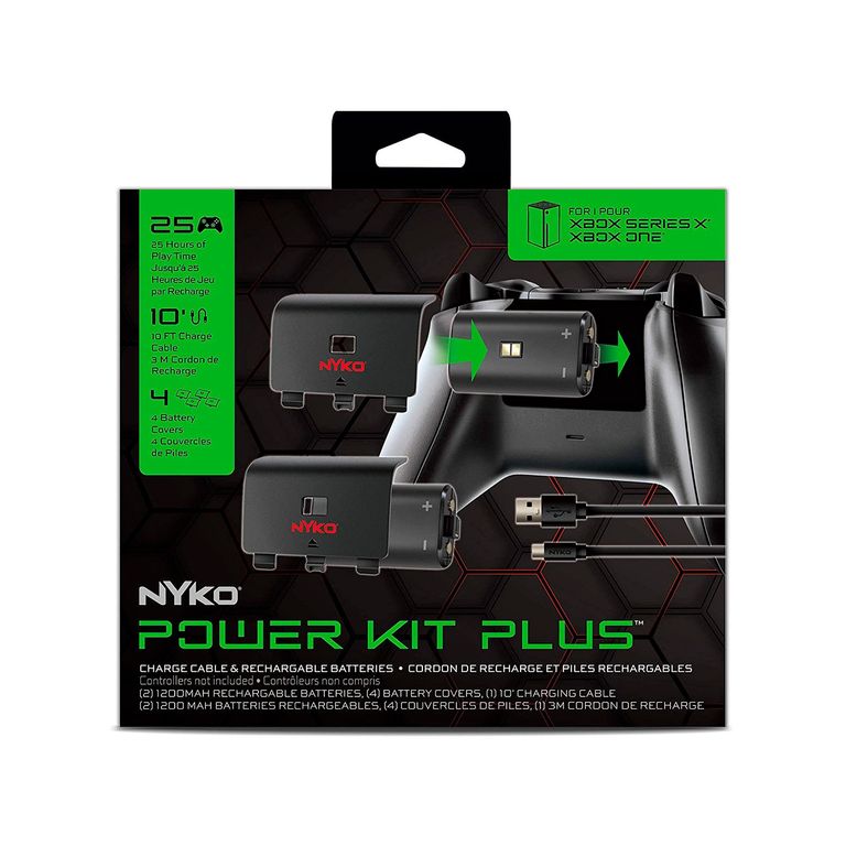Power Kit Plus Paquete de 2 Baterías y Cable Carga Micro USB Xbox.
