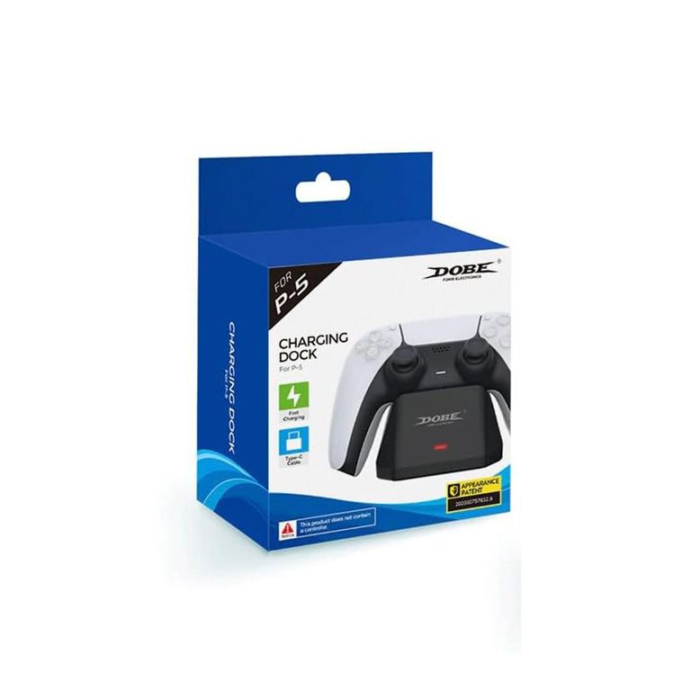 Base Cargador Para Mando Dualsense PS5 Dock Type-C Negro.