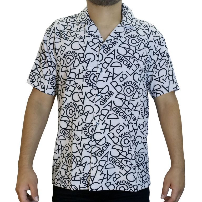 Camisa Kreemp Chalis Manga Corta Para Hombre - Blanco