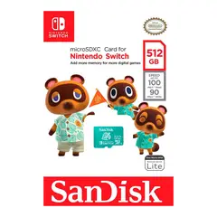 SANDISK - Memoria Microsdxl 512 Gb Nintendo Switch Animal Crossing.