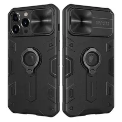 NILLKIN - Funda para IPhone 13 pro Armor Camshield Case Negro