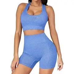 GENERICO - Conjunto De Ropa Fitness Para Mujer Short Levanta Gluteos Y Top